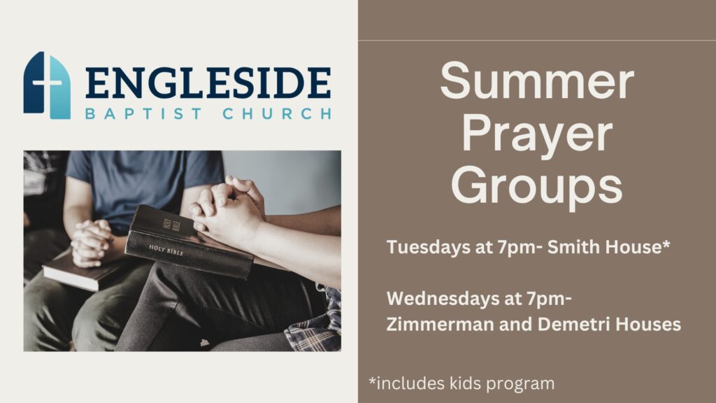 Summer Prayer Groups